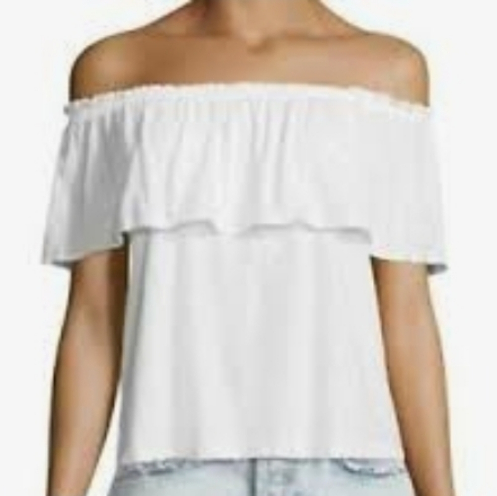 White Current/Elliot Ruffle top